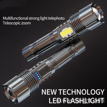 Hot Sale Design Nieuwe technologie XHP50 Long Range LED USB Oplaadbare zaklamp Focusable meest krachtige LED -zaklamp Torch